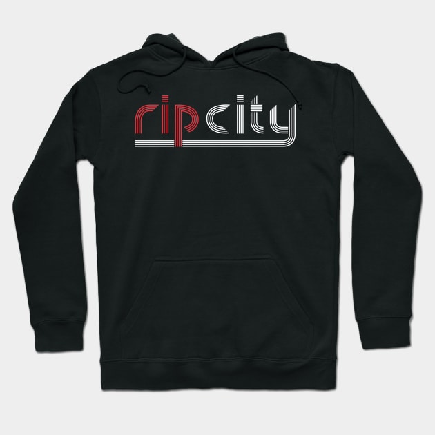 Rip City Black Tee Hoodie by monitormonkey